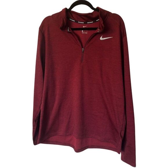 Nike Other - Nike Men's XL Red 1/4 Zip Long Sleeve Running Pullover